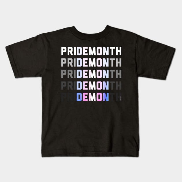 PriDEMONth trans Kids T-Shirt by Art by Veya